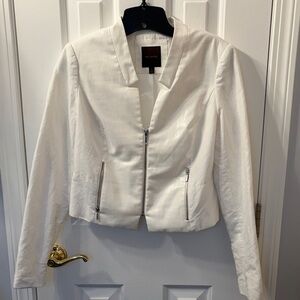 The Limited Cream Women's Blazer with zippers